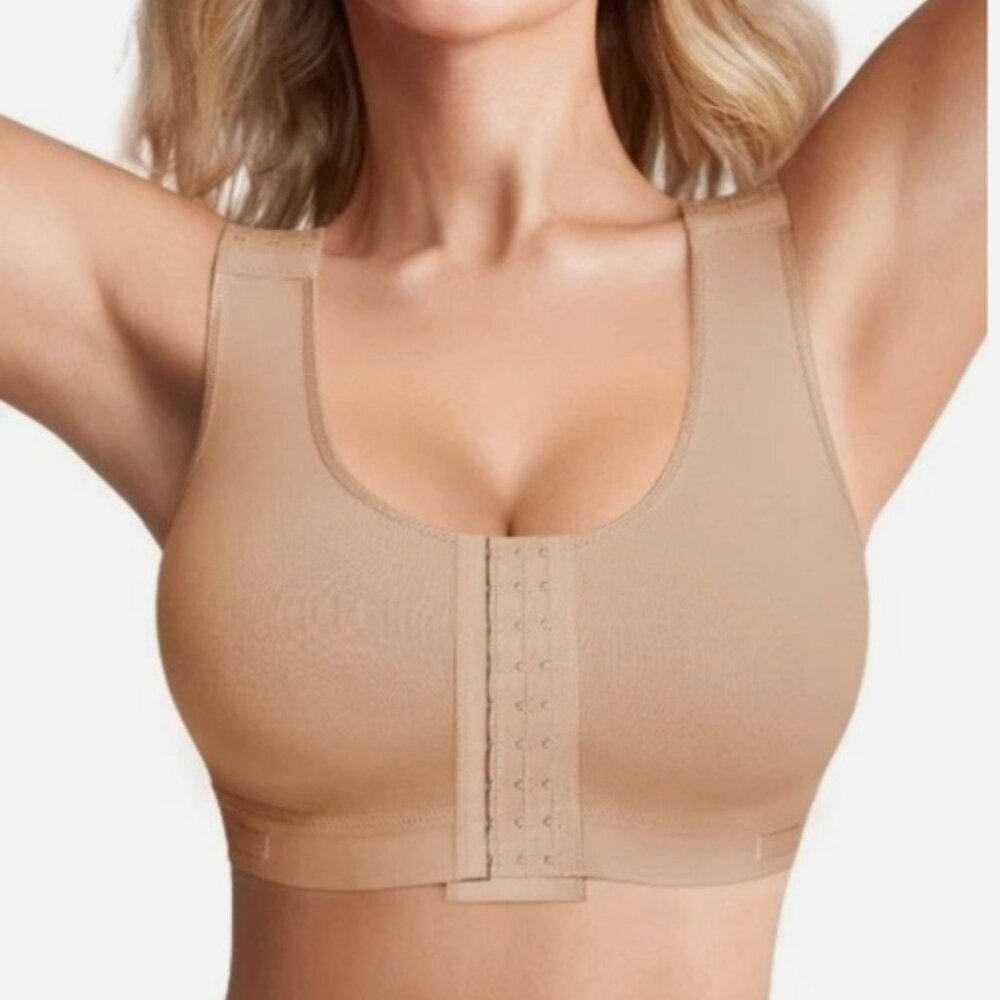 BRABIC Women Front Closure Post Surgery Compression Bras 34DD